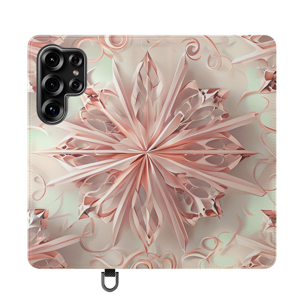 Blush Frost - Abstract Wallet Phone Case for Samsung Galaxy S25 Ultra