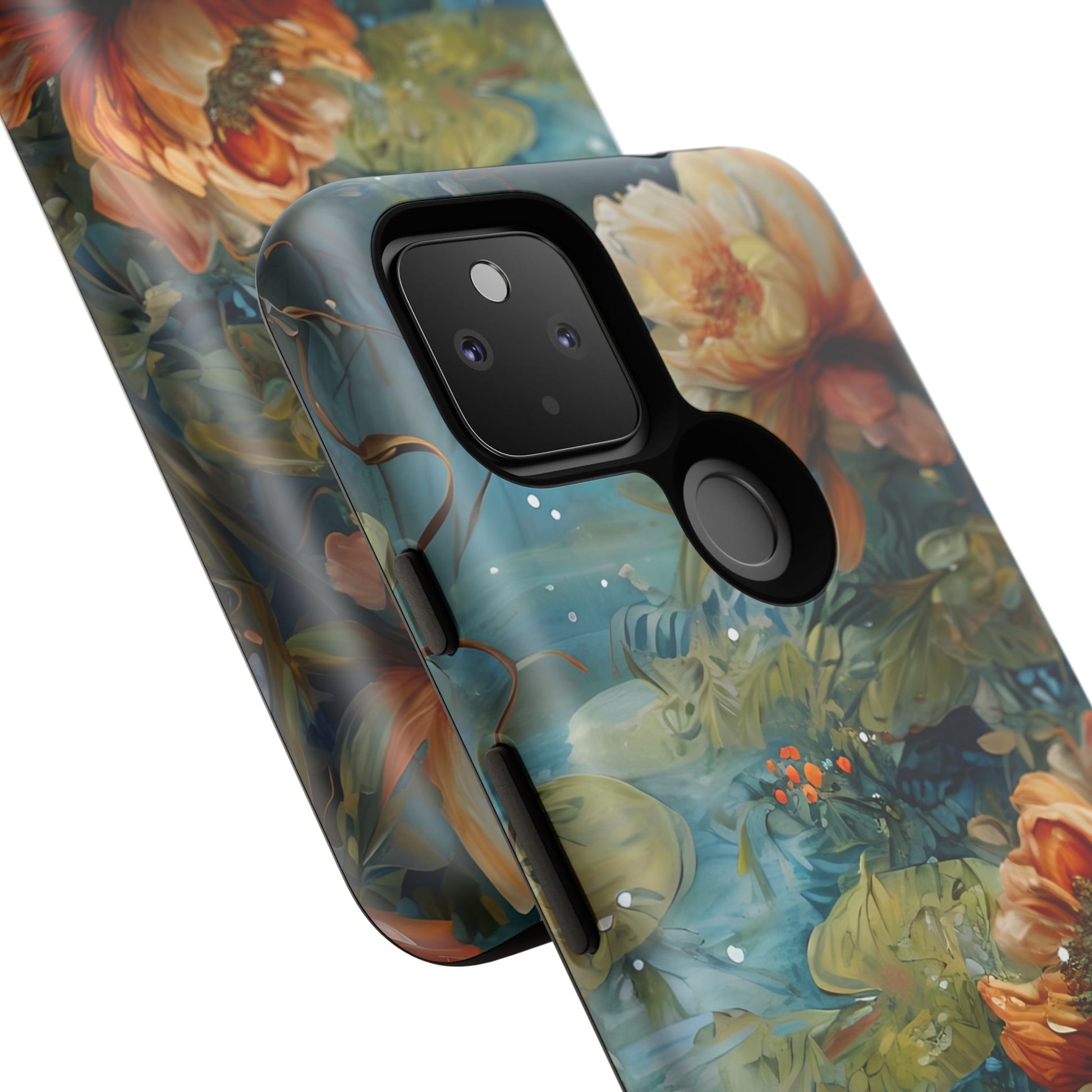 Waterlily Nocturne Tough Case for Google Pixel 4a 5G - Premium Artistic Shockproof Cover, Elegant Protective Phone Case