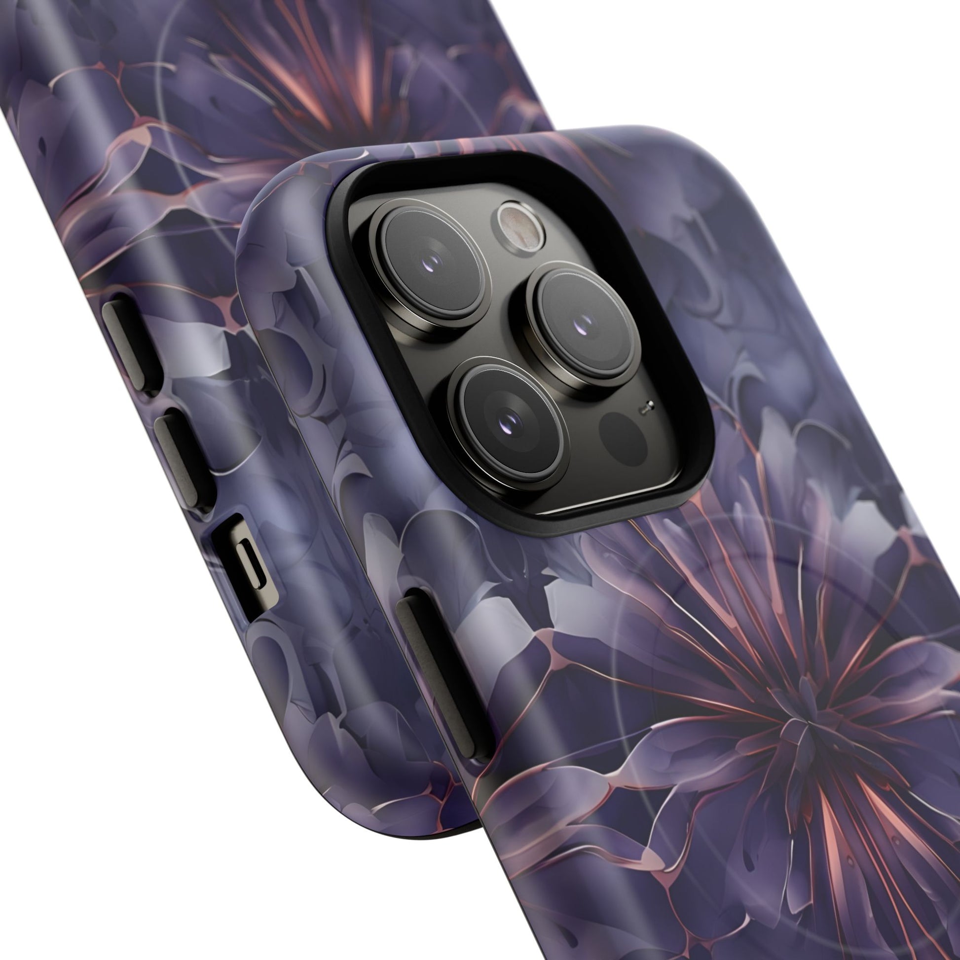 Twilight Tapestry - iPhone 14 Pro MagSafe Phone Case - Purple Kaleidoscope Design