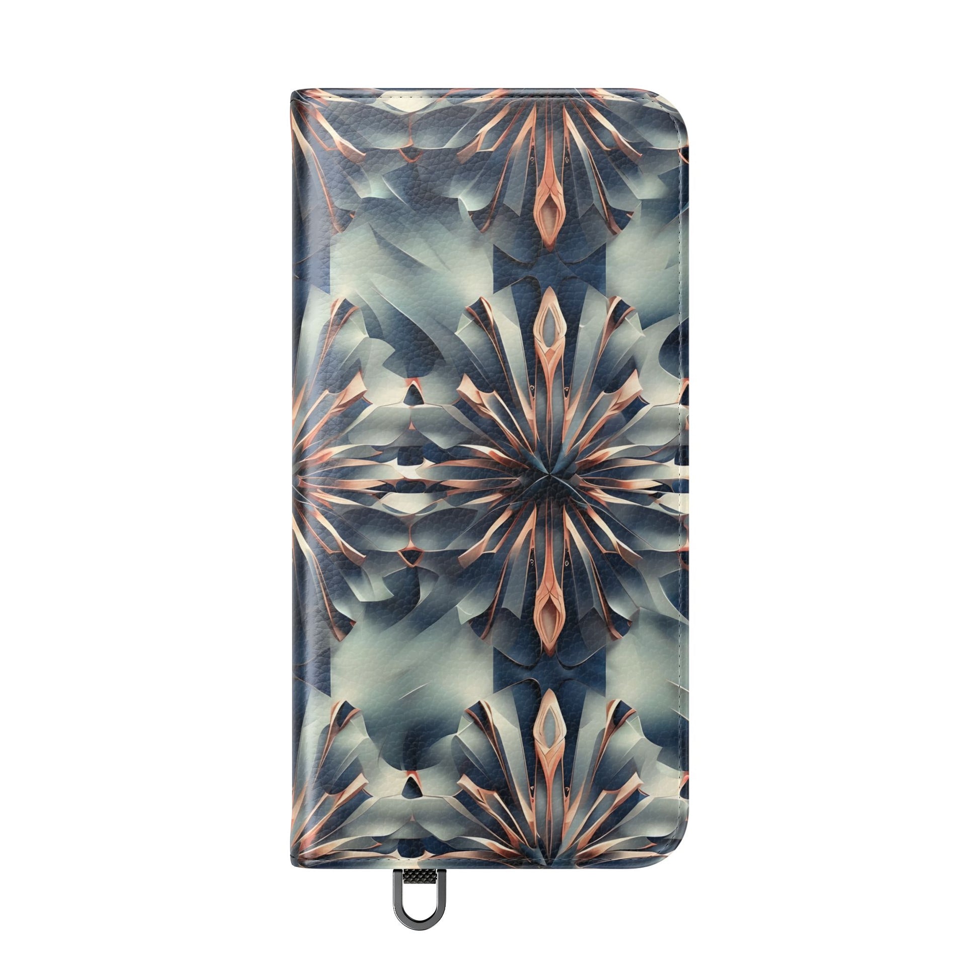 Obsidian Kaleidoscope Samsung Galaxy S25 Plus Wallet Case - Elegant Abstract Flip Cover with Card Slots