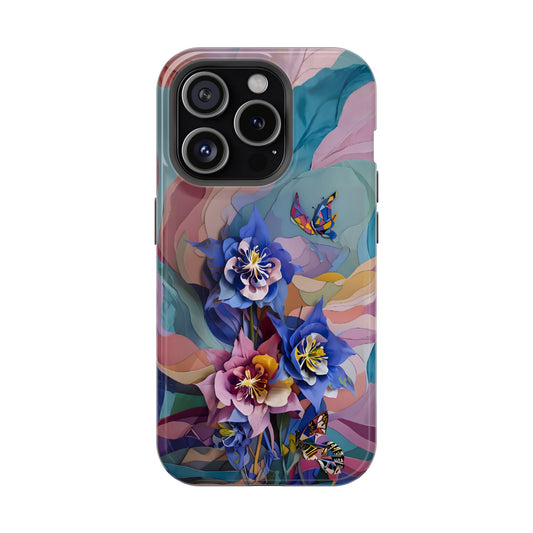 Blue Columbine Carnivale iPhone MagSafe Case