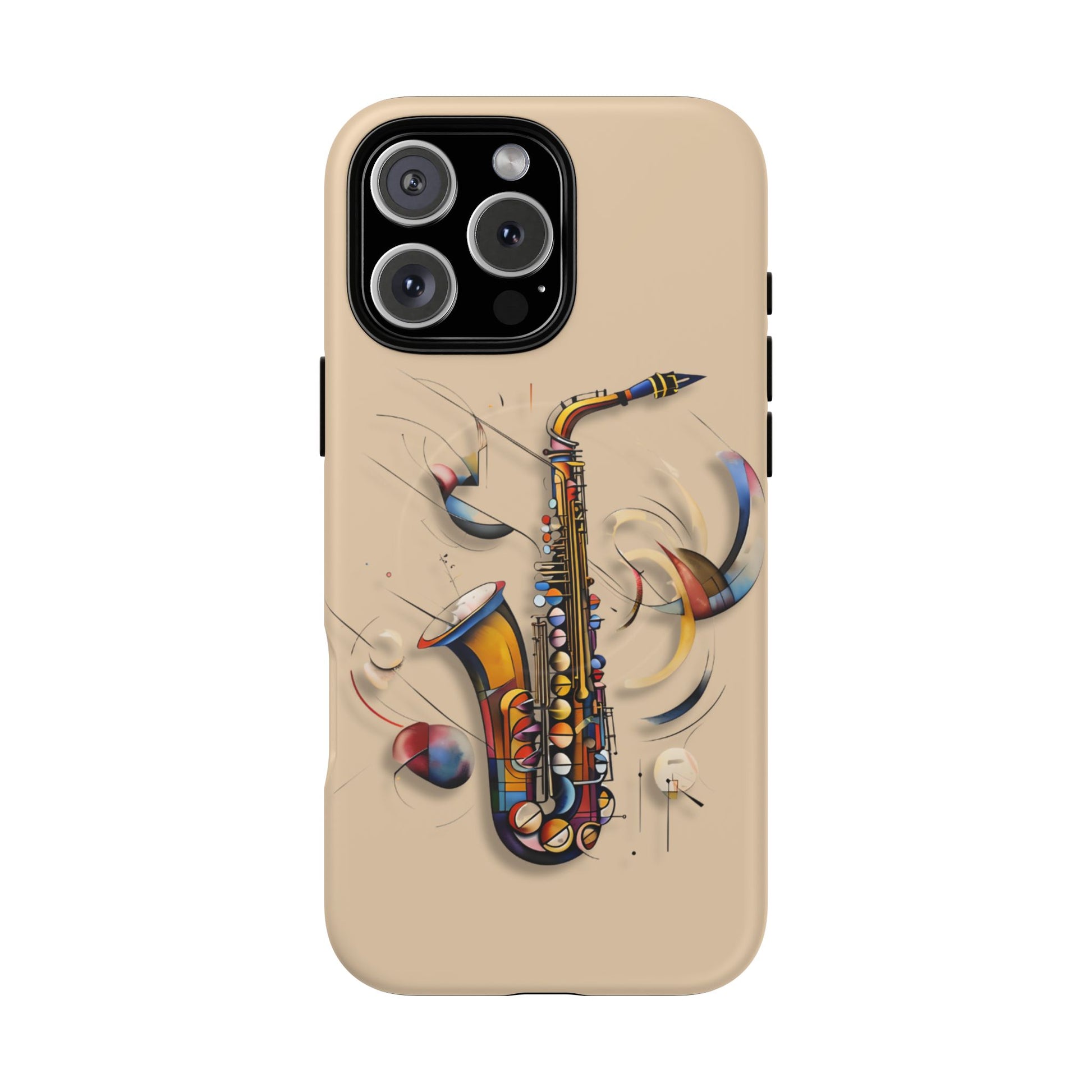Brass Rhapsody Artistic Saxophone Music iPhone 16 Pro Max MagSafe Case