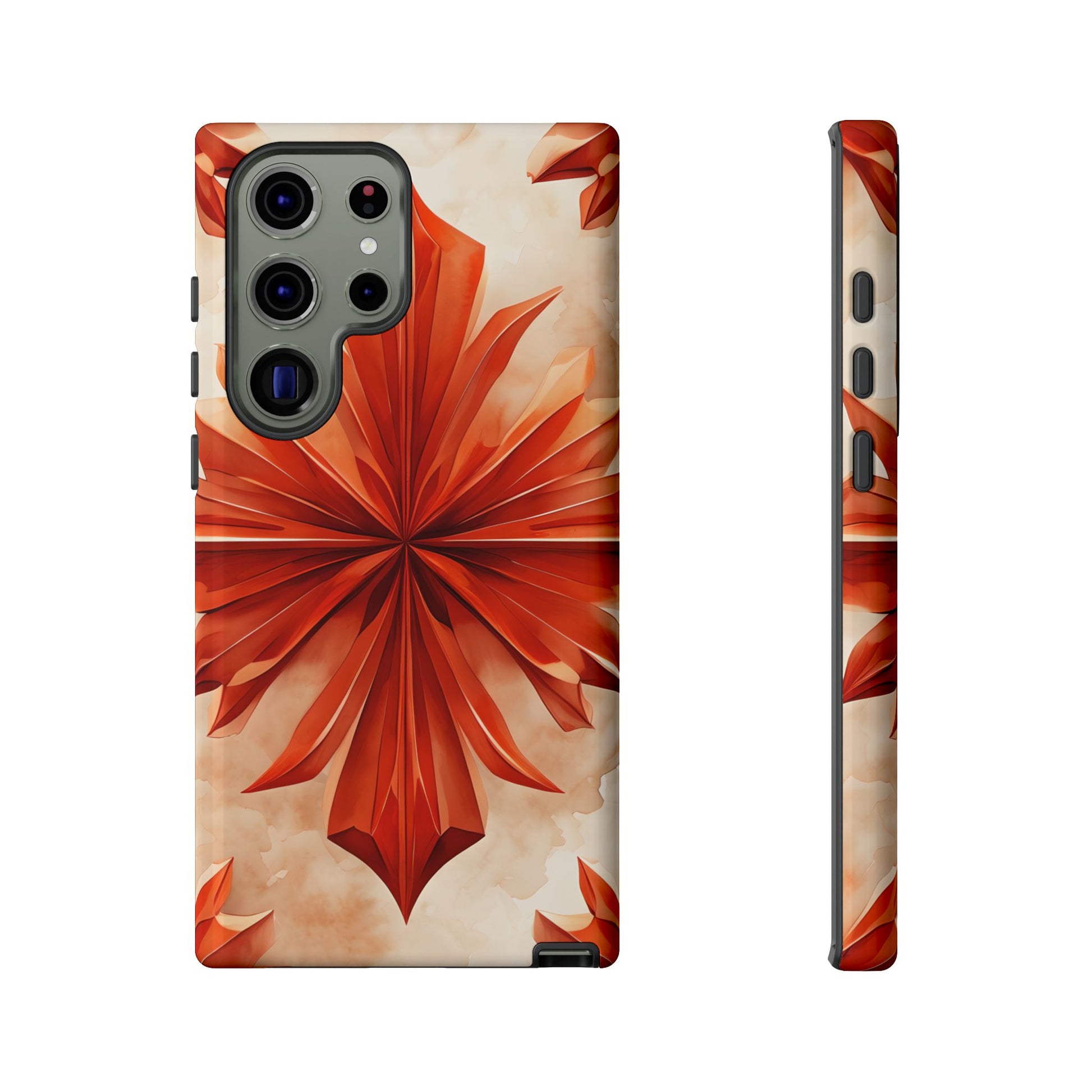 Sunset Fleur Samsung Galaxy S23 Ultra - Kaleidoscope Collection of MagSafe Compatible - Vibrant Sunset Flower Design