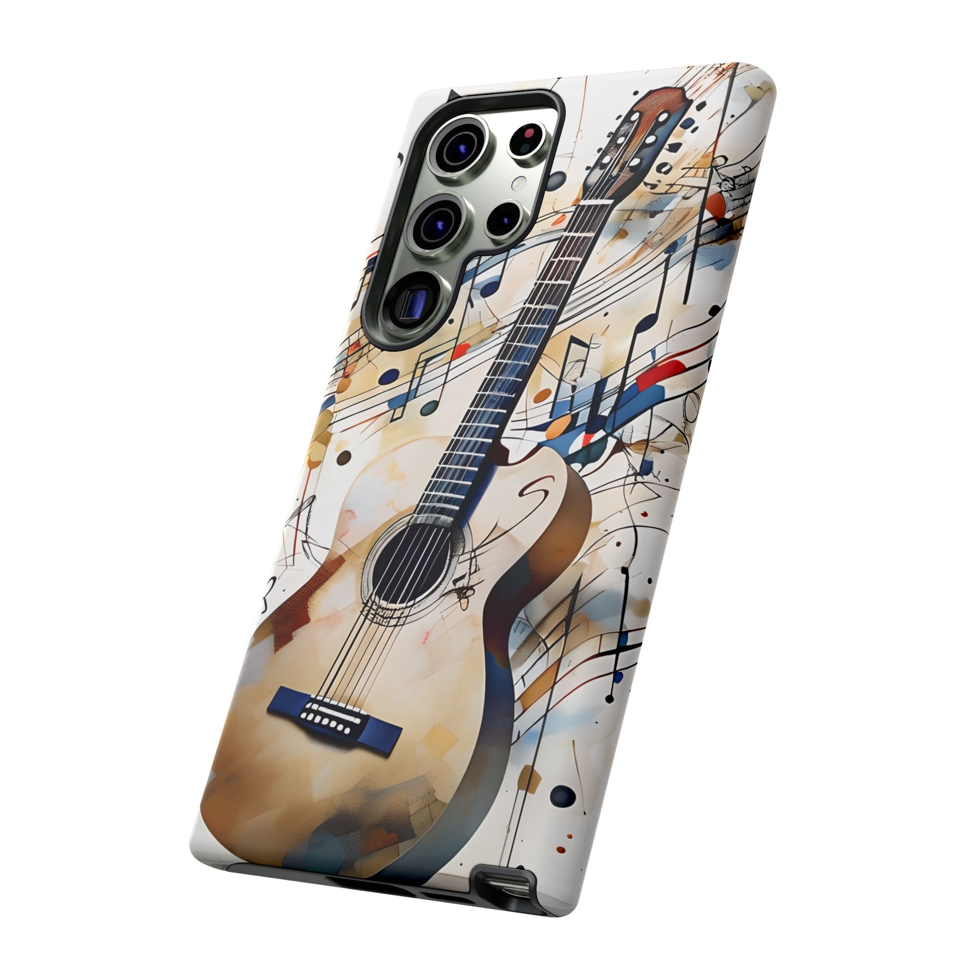 Strum and Flow Acoustic Guitar Art Tough Case for Samsung Galaxy S23 Ultra - Shockproof Phone Cover