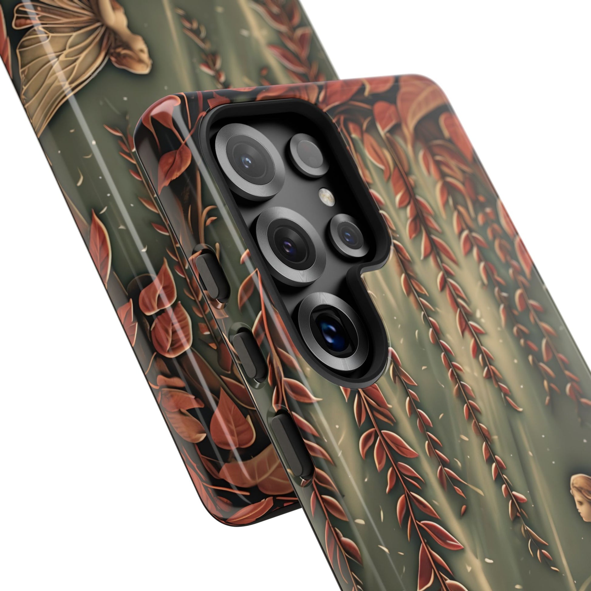 Willow Whisper - Tranquil Nature Art Samsung Galaxy S25 Ultra Tough Phone Case - Serene Willow Tree & Meditative Figure Design