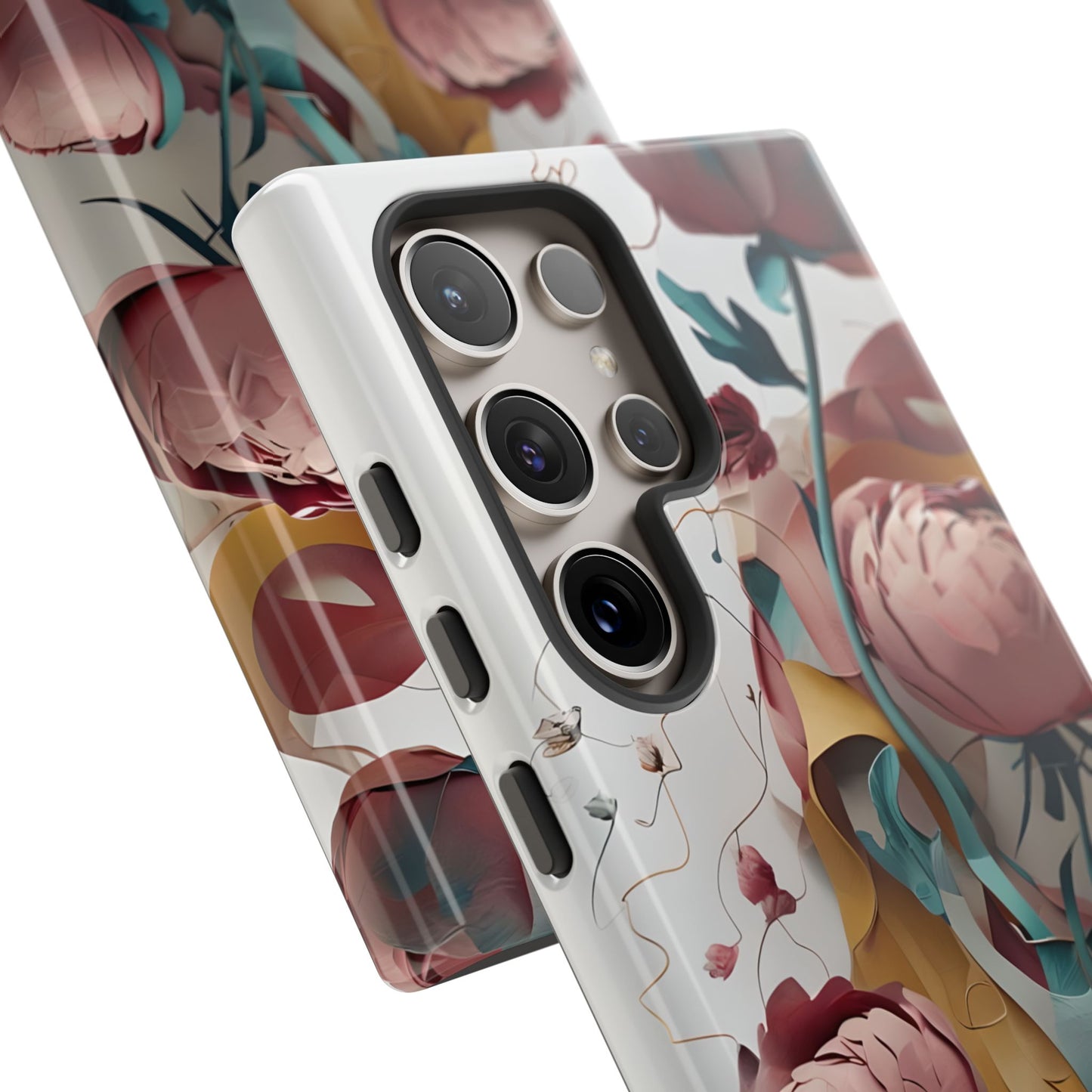 Blushing Peony Veil Samsung Galaxy Tough Case