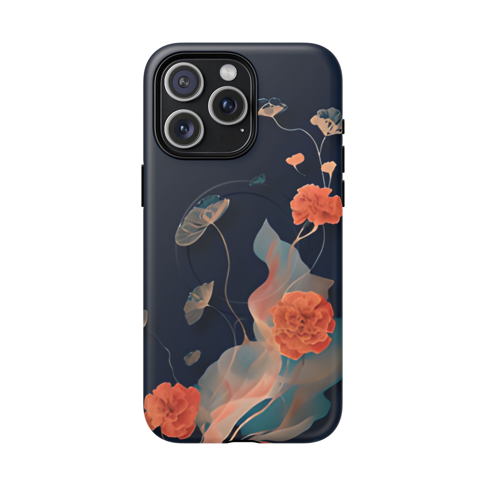 Lotus Reverie - Elegant Artistic Floral iPhone 15 Pro Max MagSafe Phone Case - Painterly Lotus Blossom Design