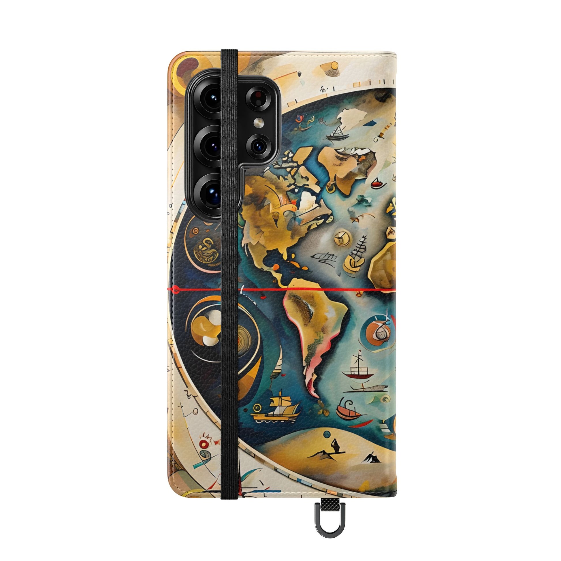 Celestial Map - Vintage-Inspired Phone Wallet Case for Samsung Galaxy S25 Ultra