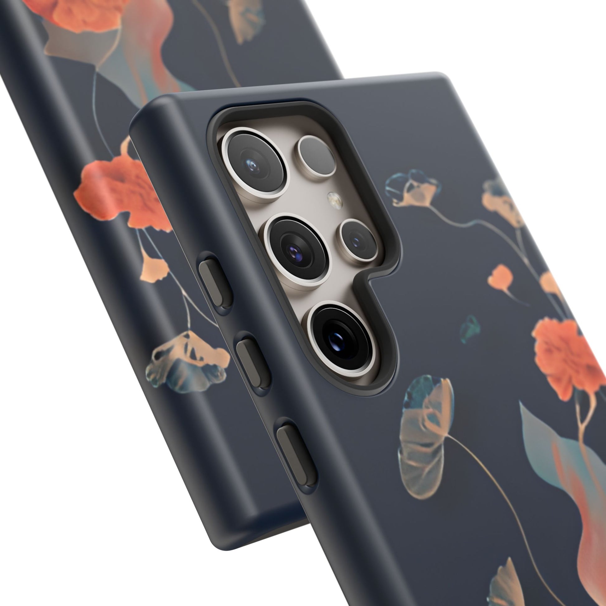 Lotus Reverie - Elegant Artistic Floral Samsung Galaxy S22 Tough Phone Case - Painterly Lotus Blossom Design