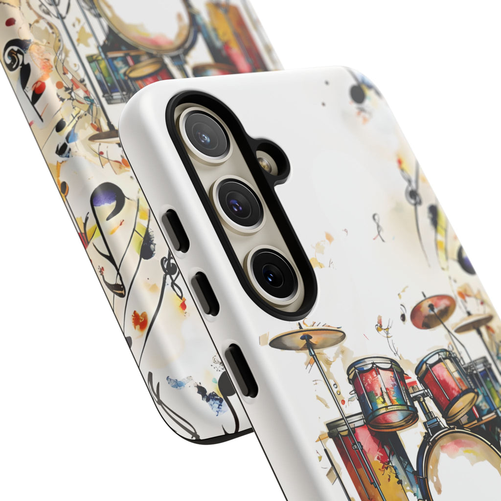 Beatline Abstract Drums and Music Notes Tough Case for Samsung Galaxy S24 Plus - Shockproof Phone Cover