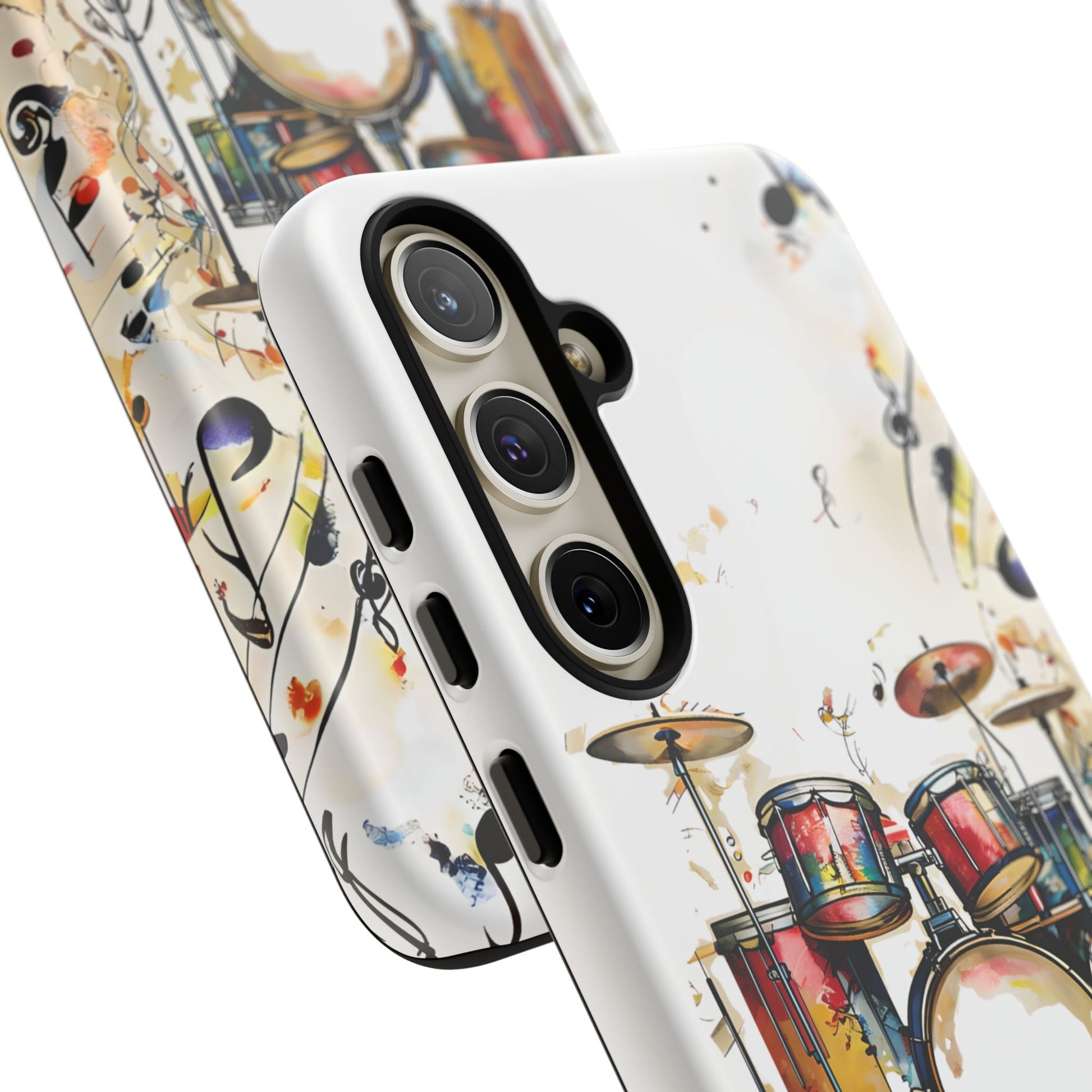 Beatline Abstract Drums and Music Notes Tough Case for Samsung Galaxy S24 Plus - Shockproof Phone Cover