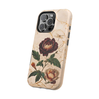 Vintage Burgundy Rose iPhone MagSafe Case