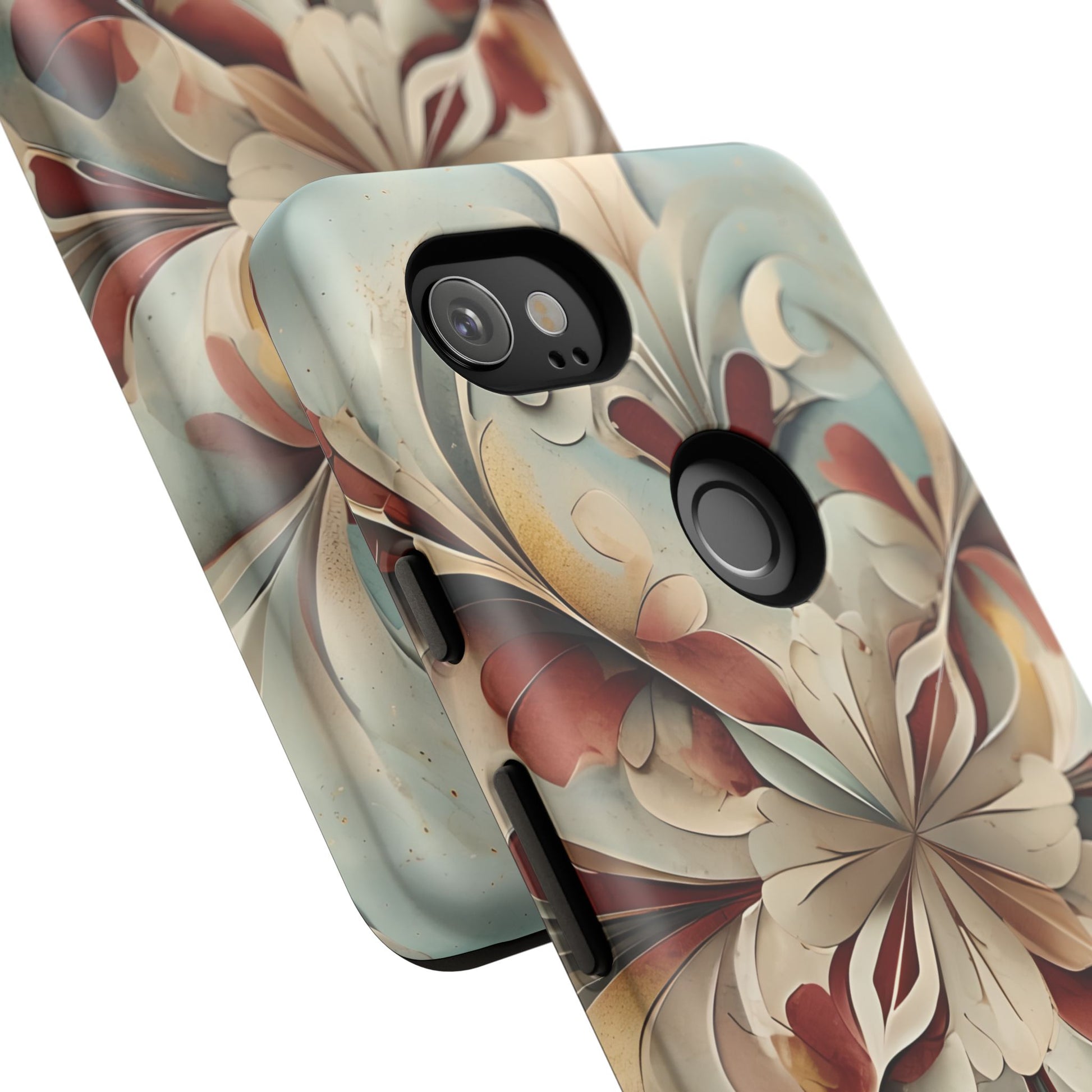 Vintage Baroque Blossom - Ornate Floral Art Google Pixel 2XL Tough Phone Case - Elegant Baroque-Inspired Design
