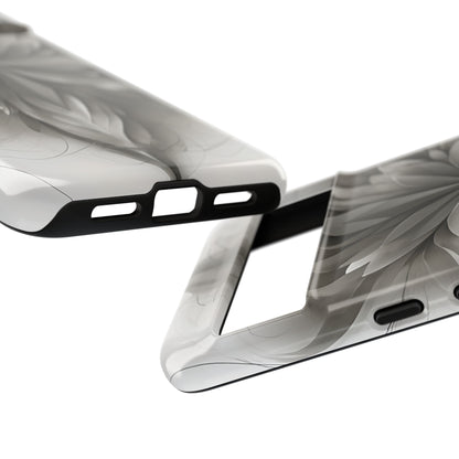 Silver Lotus - Elegant Monochrome Floral Google Pixel Tough Phone Case - Modern Lotus Design