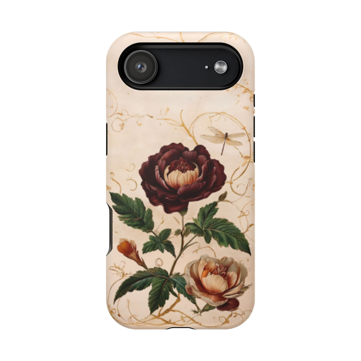 Vintage Burgundy Rose iPhone MagSafe Case
