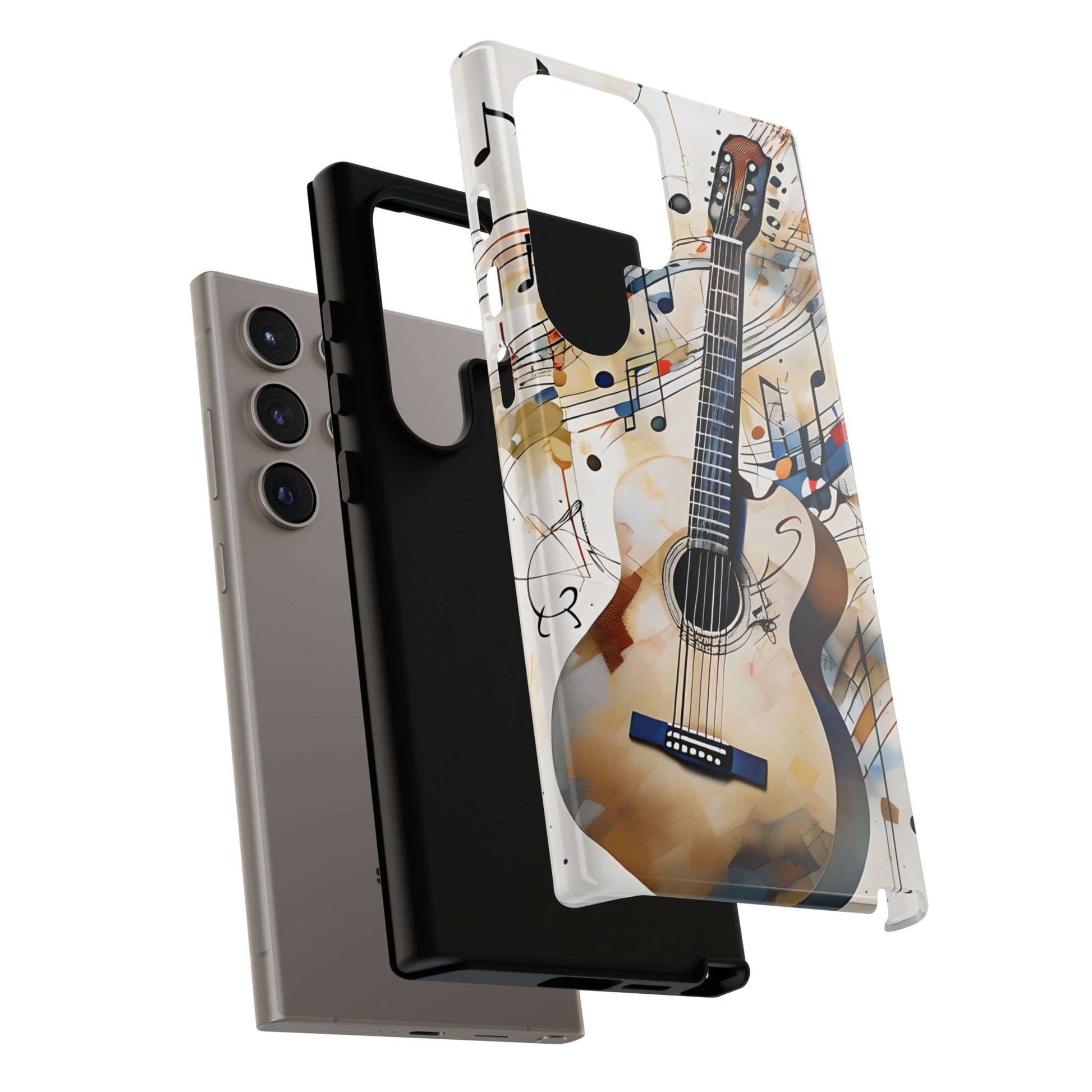 Strum and Flow Acoustic Guitar Art Tough Case for Samsung Galaxy S24 Ultra - Shockproof Phone Cover