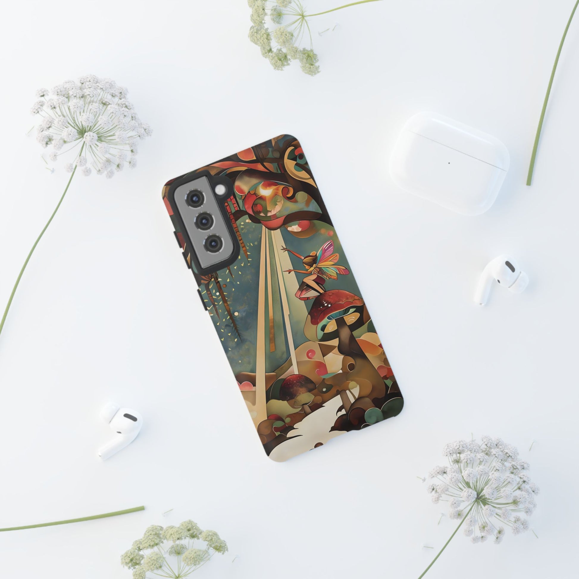 Enchanted Orchard Samsung Galaxy S21 Tough Case - Artistic Fairy Tale Phone Cover - Elegant Protective Fantasy Art Accessory