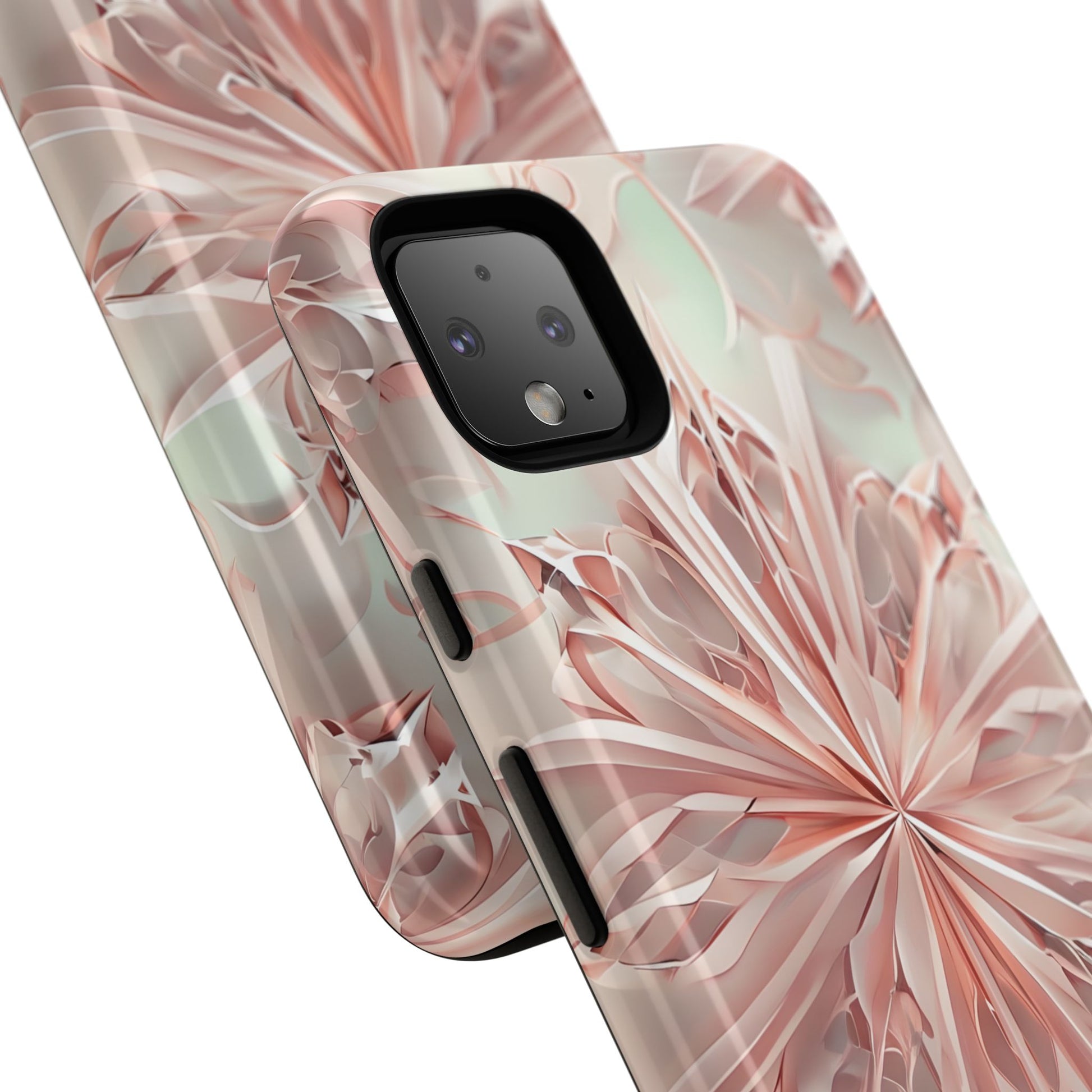 Blush Frost from our Kaleidoscope Collection - Google Pixel 4 XL tough case - Soft Pink Geometric Floral Design