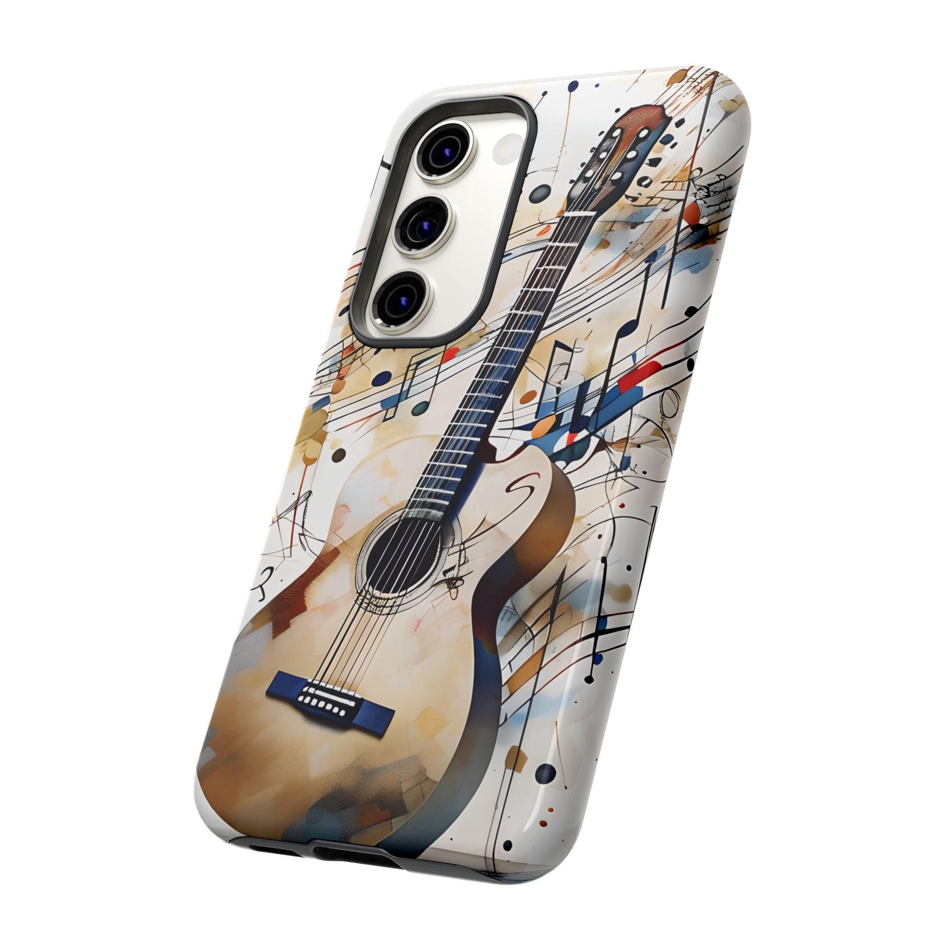 Strum and Flow Acoustic Guitar Art Tough Case for Samsung Galaxy S23 - Shockproof Phone Cover