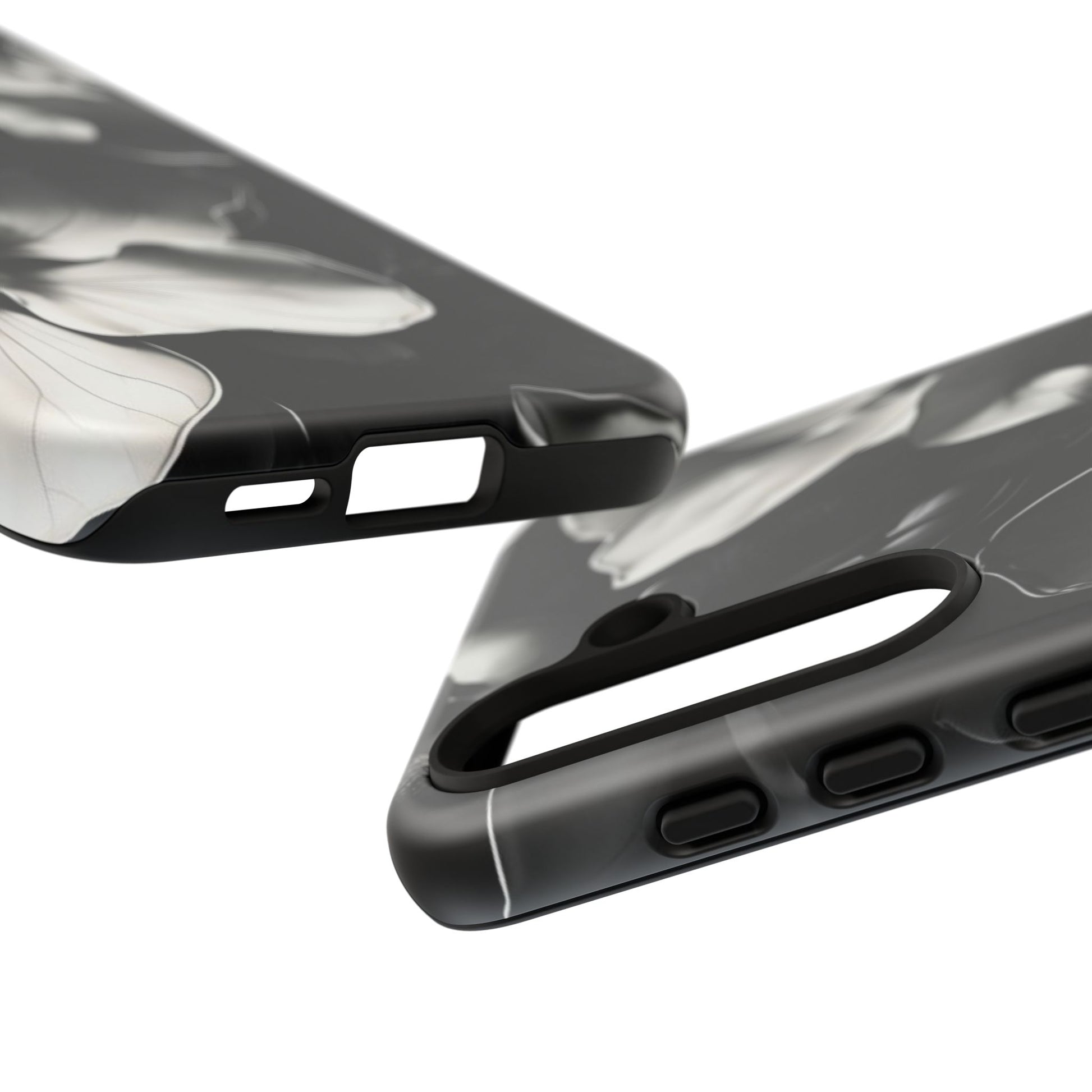 Monochrome Magnolia - Elegant Black & White Floral Samsung Galaxy S24 Tough Phone Case - Artistic Magnolia Design