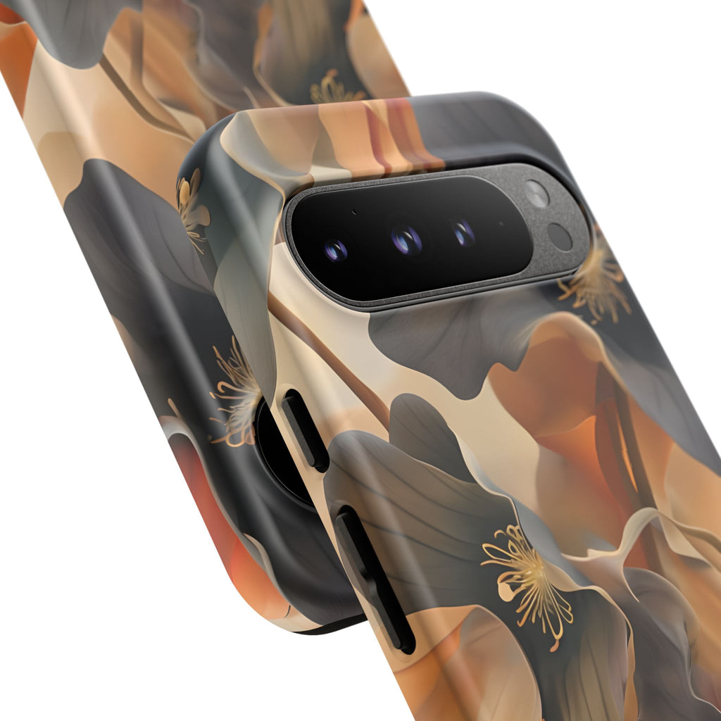 Autumn Ember - Moody Floral Art Google Pixel 9 Pro XL Tough Phone Case - Warm Earthy Botanical Design