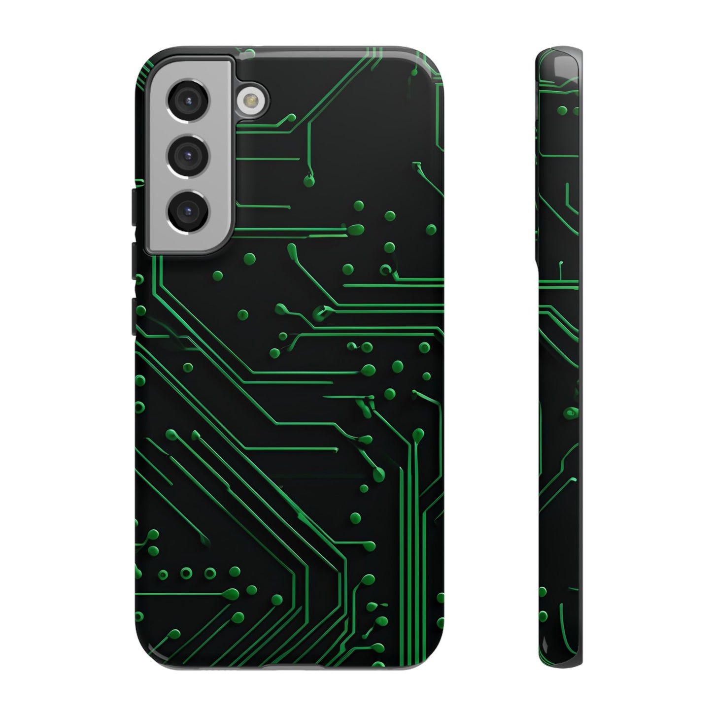 Green Circuit Grid Samsung Case