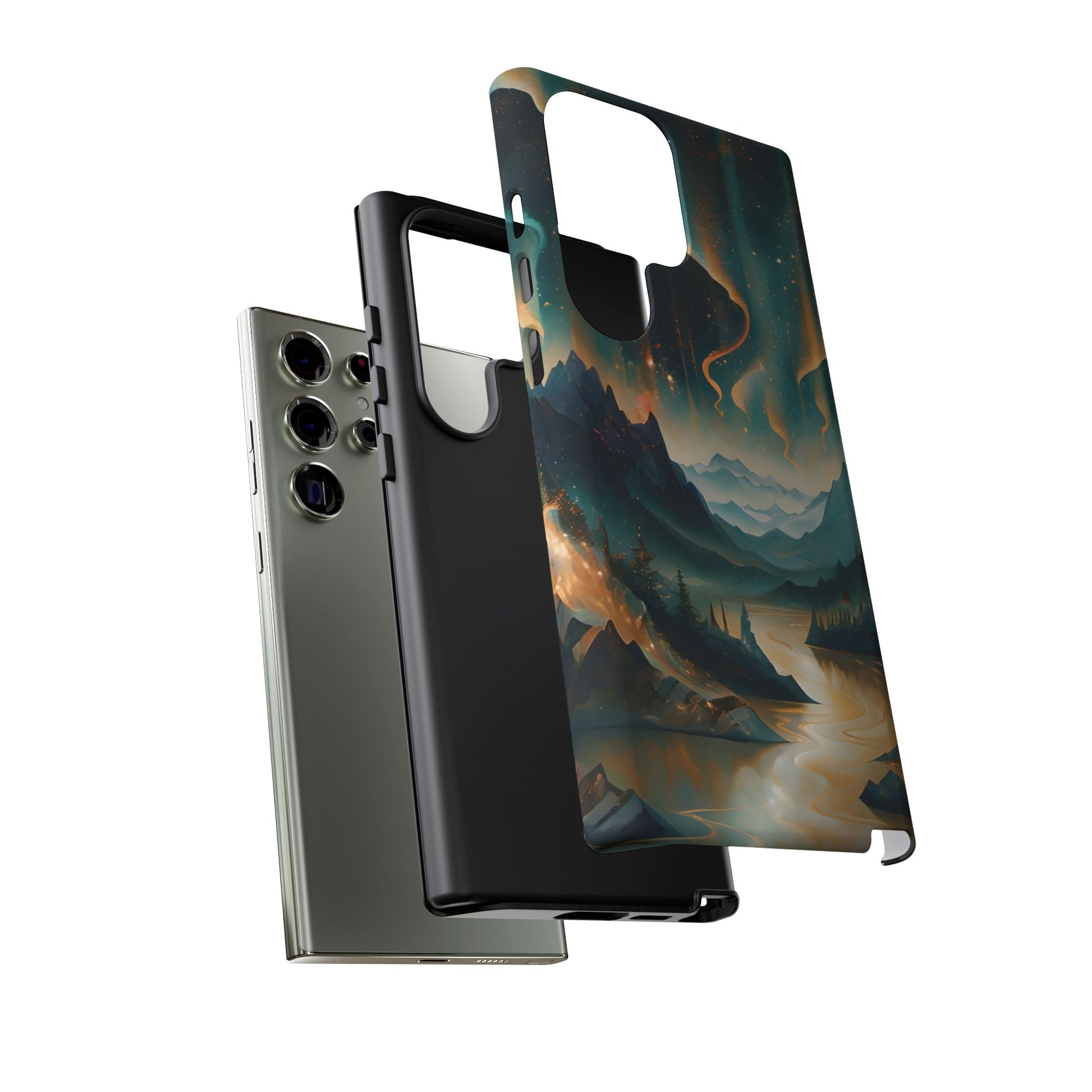 Aurora Dreamscape Samsung Galaxy S23 Ultra Tough Case - Artistic Northern Lights Cover - Premium Abstract Design