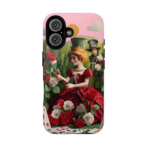 Regal Rose Court - iPhone 16 MagSafe Phone Case - Whimsical Fantasy Floral Design