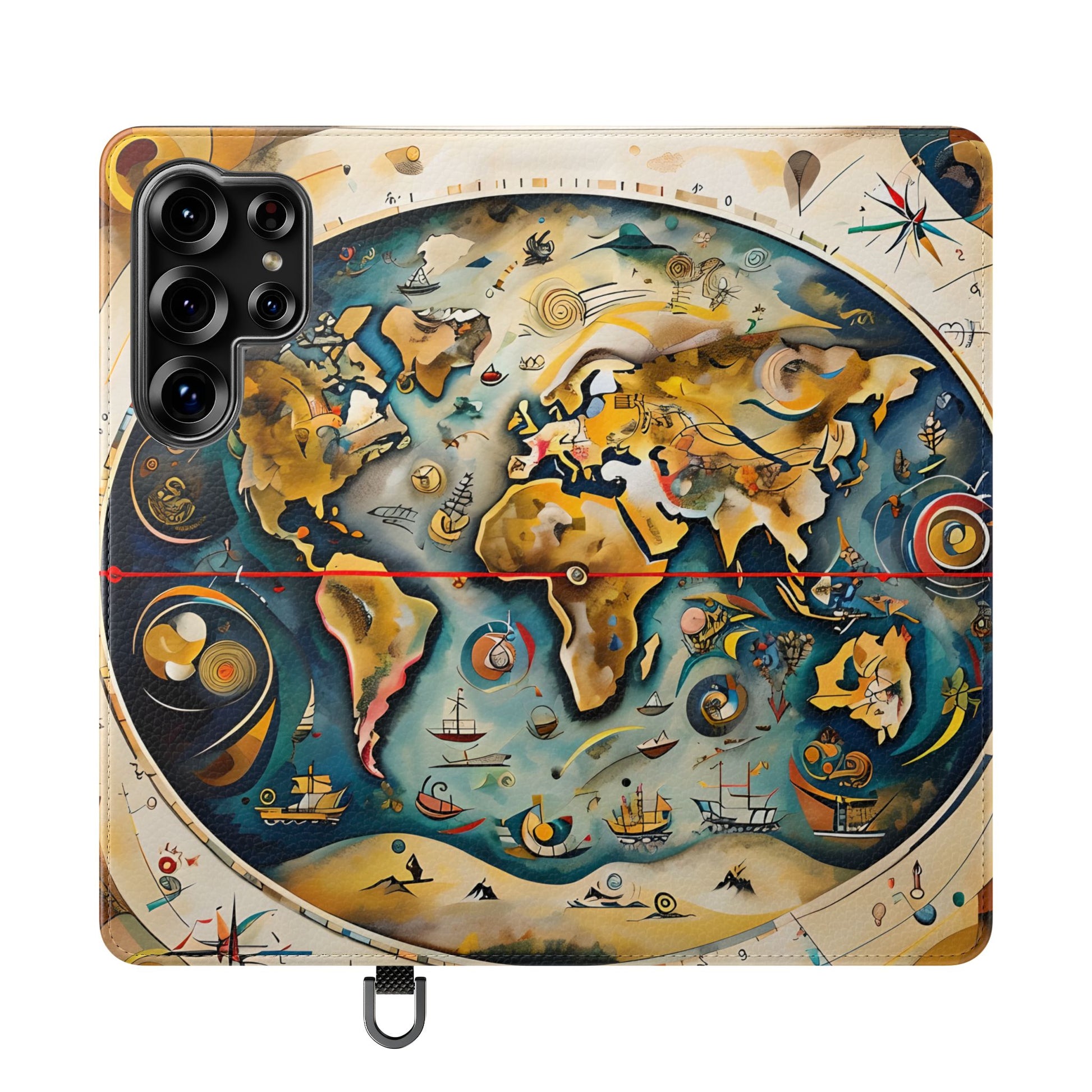Celestial Map - Vintage-Inspired Phone Wallet Case for Samsung Galaxy S25 Ultra