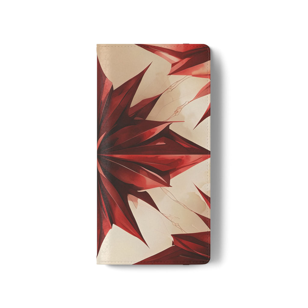 Ruby Compass Samsung Galaxy S21 Plus Wallet Case - Bold Geometric Flip Cover with Card Slots