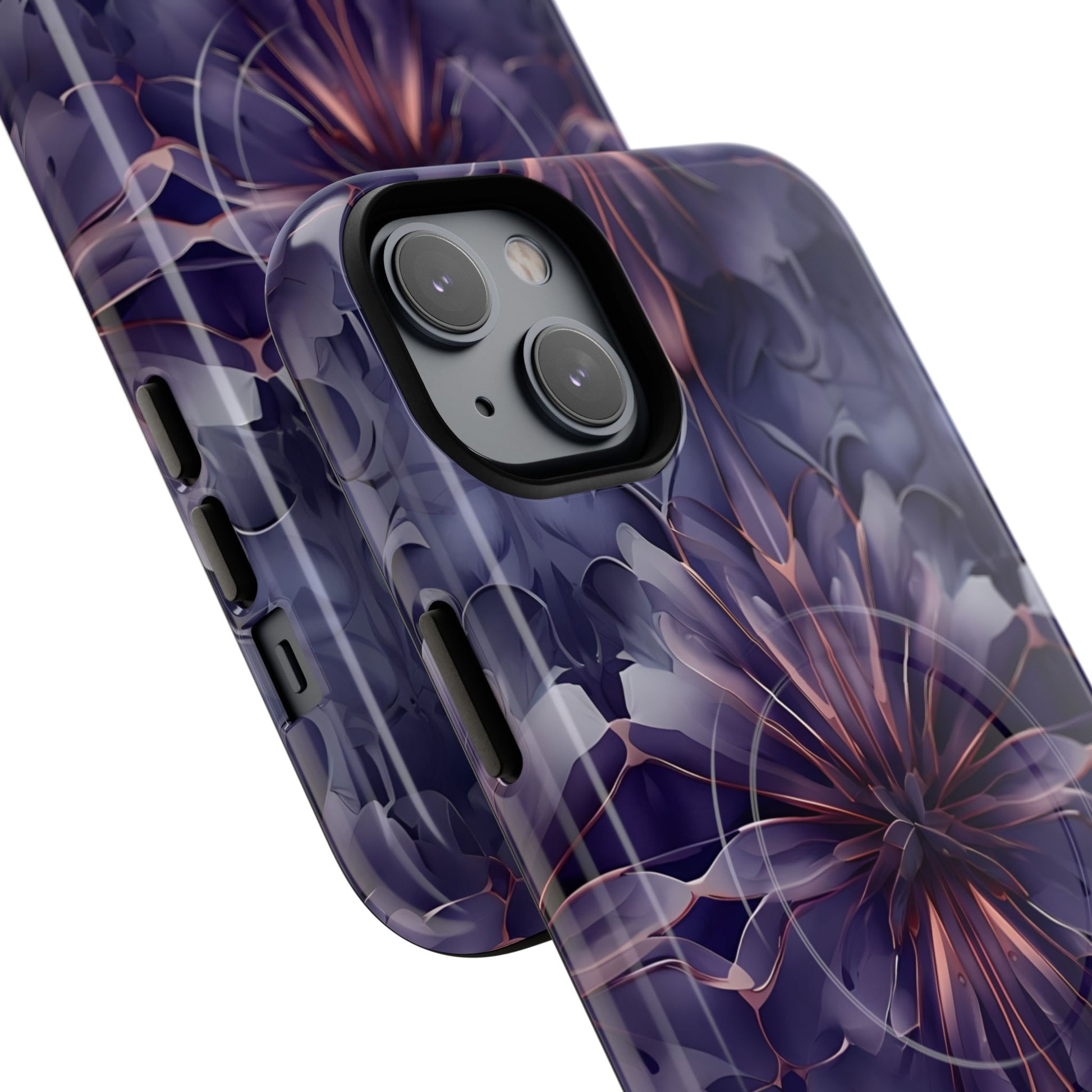 Twilight Tapestry - iPhone 14 Plus MagSafe Phone Case - Purple Kaleidoscope Design