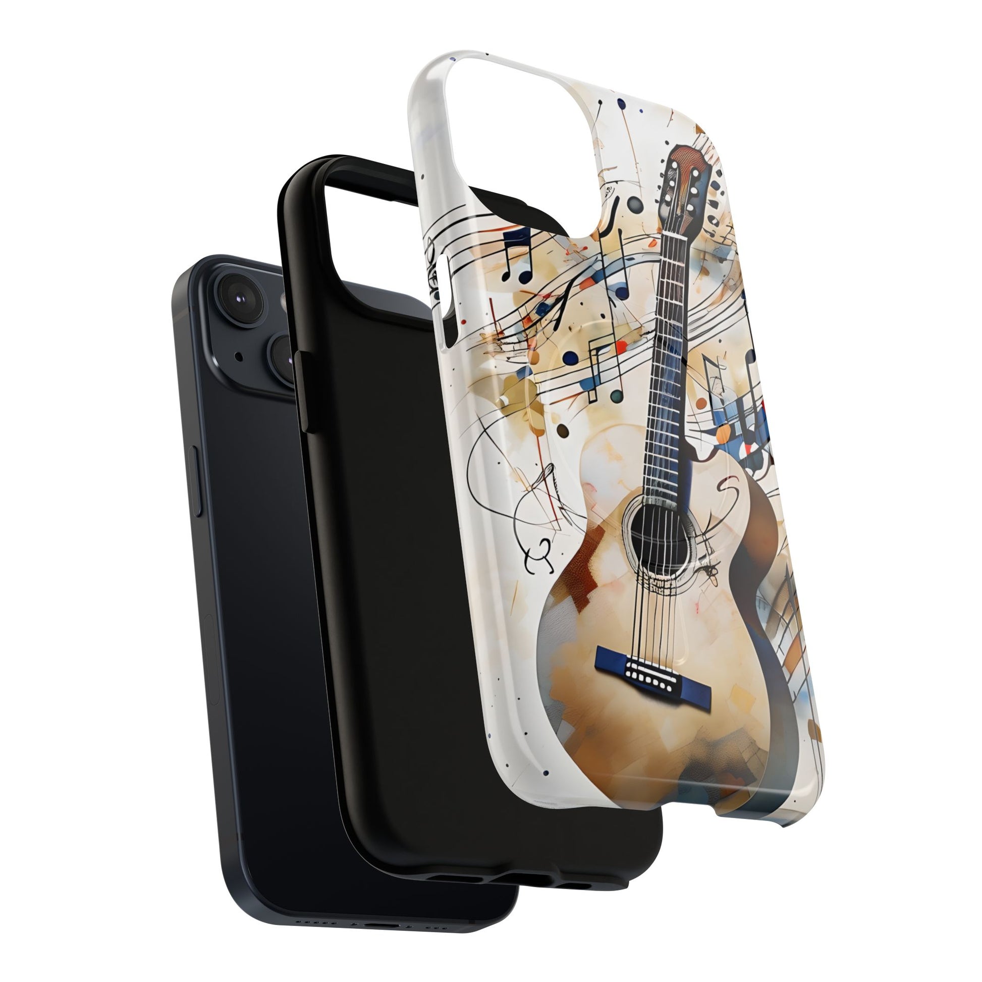 Strum and Flow Acoustic Guitar Art iPhone 14 MagSafe Case
