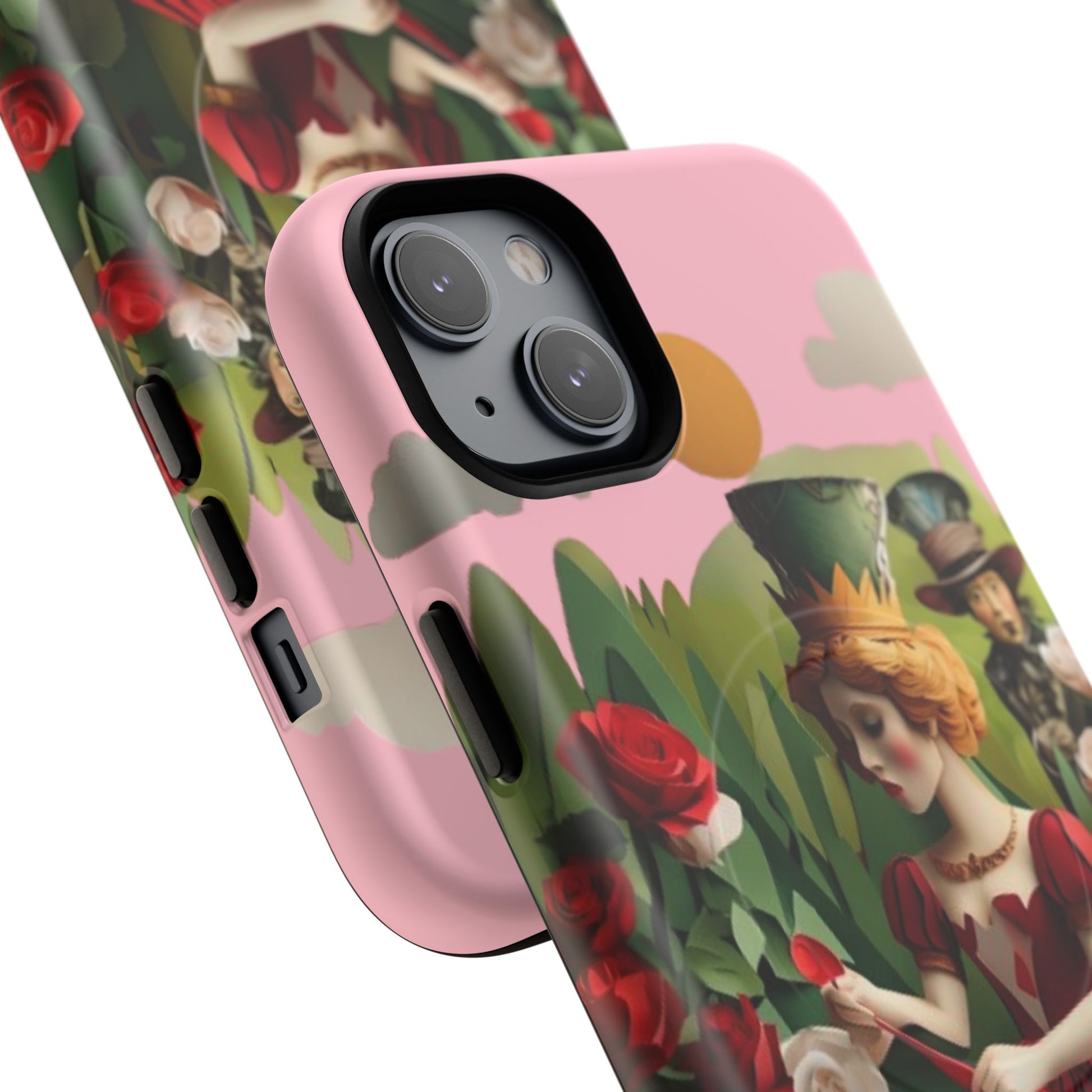 Regal Rose Court - iPhone 14 Plus MagSafe Phone Case - Whimsical Fantasy Floral Design