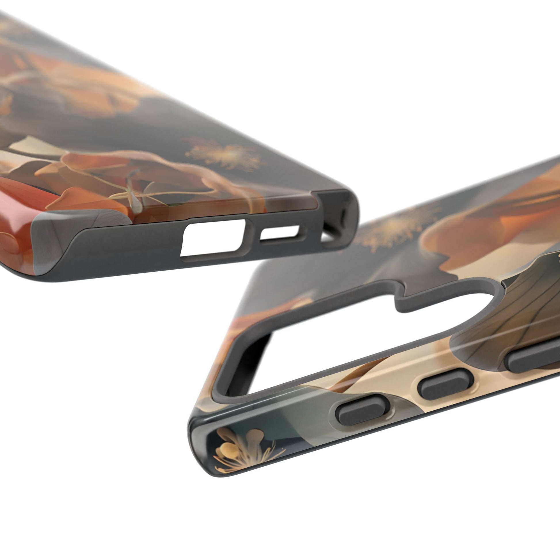 Autumn Ember - Moody Floral Art Samsung Galaxy S25 Ultra Tough Phone Case - Warm Earthy Botanical Design