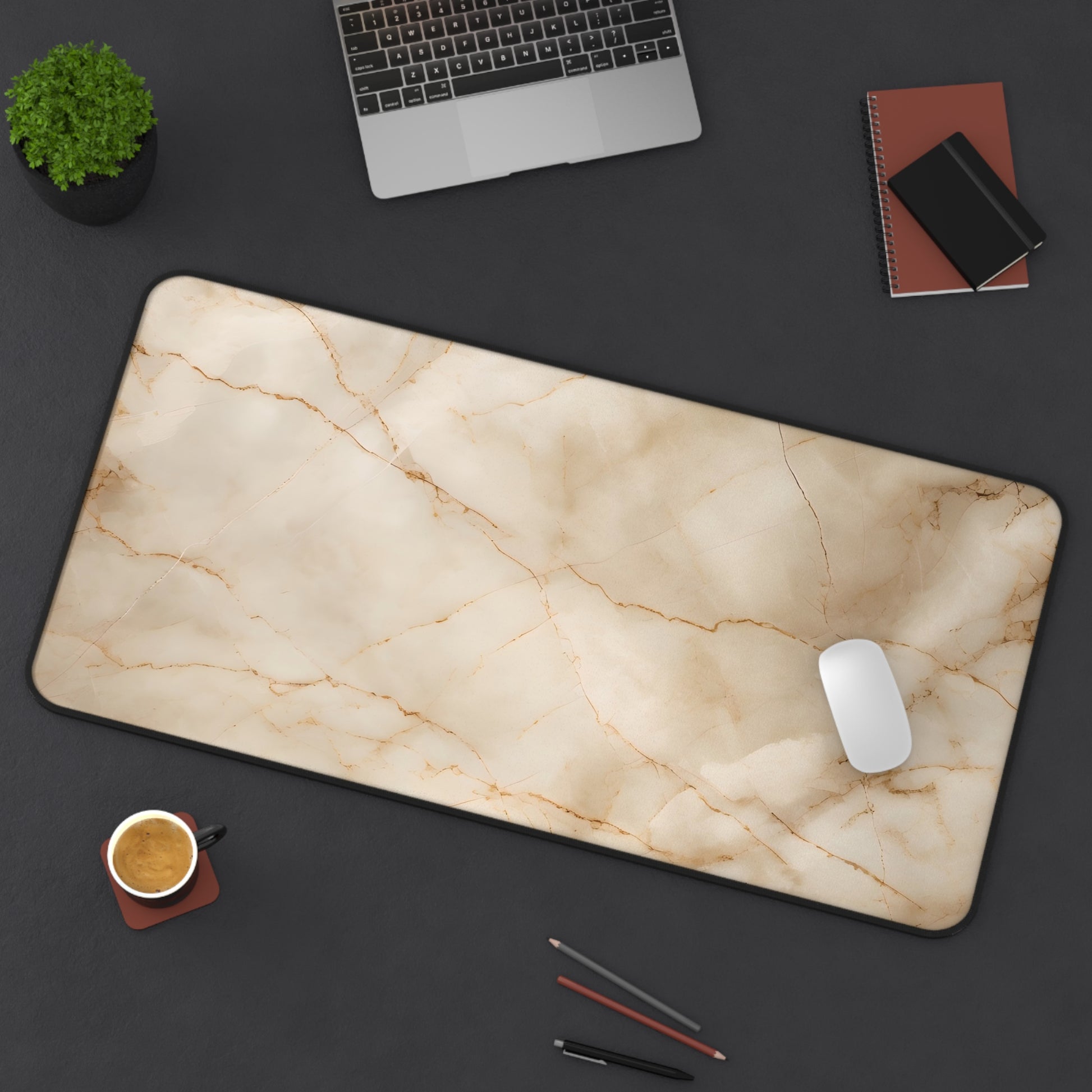 Parchment Mist Designer Desk Mat - Premium Office Desk Pad, 3 Sizes Available, Artistic Workspace Protection