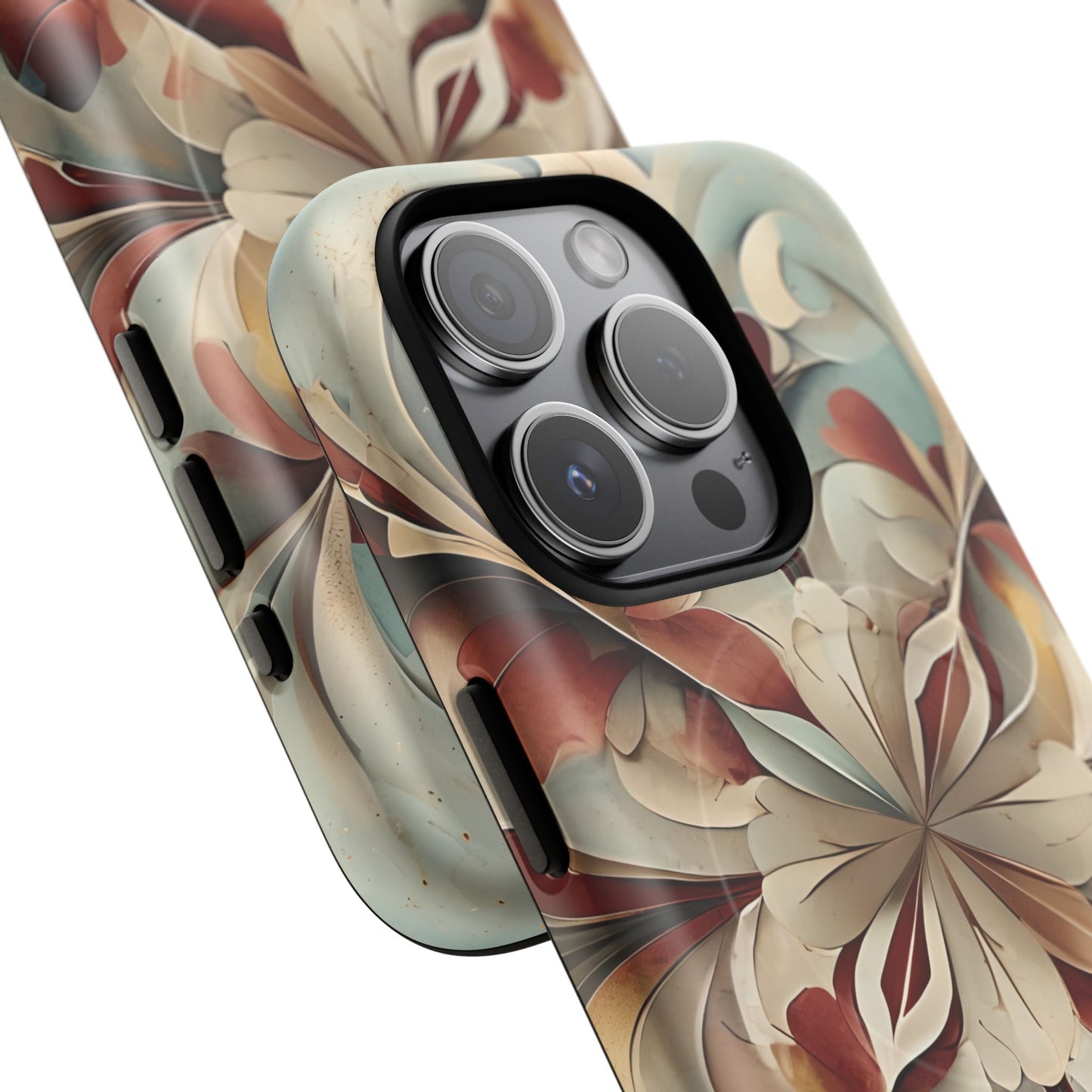 Vintage Baroque Blossom - Ornate Floral Art iPhone MagSafe Phone Case - Elegant Baroque-Inspired Design