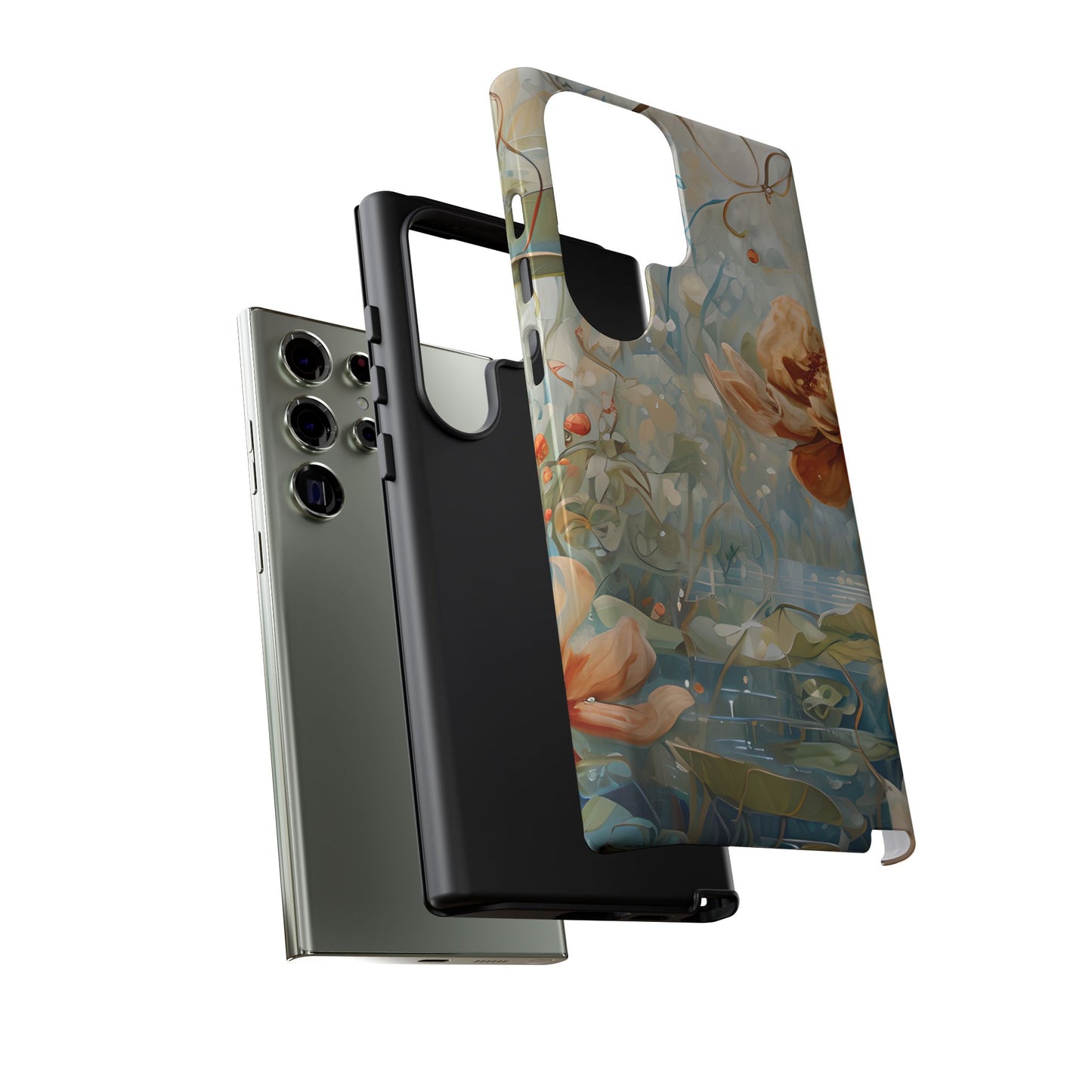 Waterlily Dreamscape water lily floral Samsung Galaxy tough phone case dual layer protection