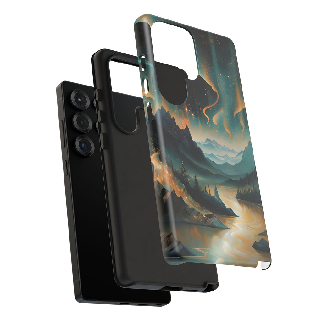 Aurora Dreamscape Samsung Galaxy S25 Ultra Tough Case - Artistic Northern Lights Cover - Premium Abstract Design