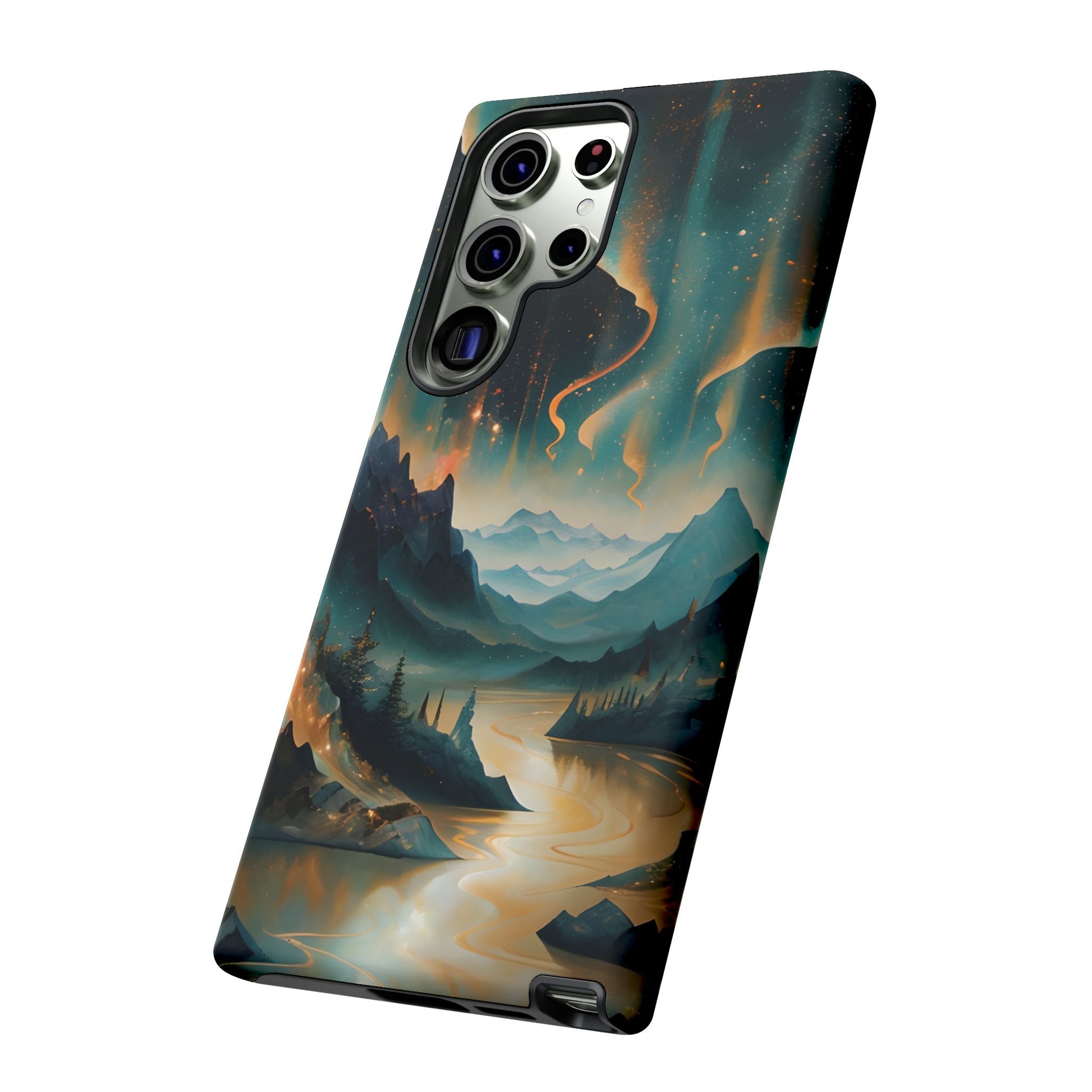 Aurora Dreamscape Samsung Galaxy S23 Ultra Tough Case - Artistic Northern Lights Cover - Premium Abstract Design