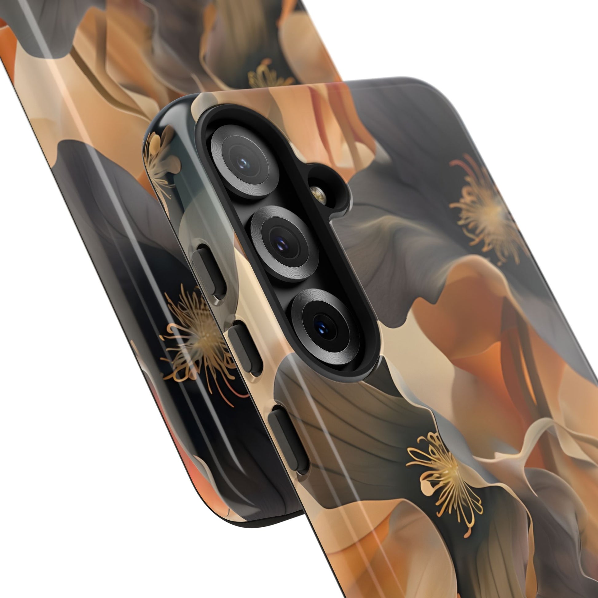 Autumn Ember - Moody Floral Art Samsung Galaxy S25 Plus Tough Phone Case - Warm Earthy Botanical Design