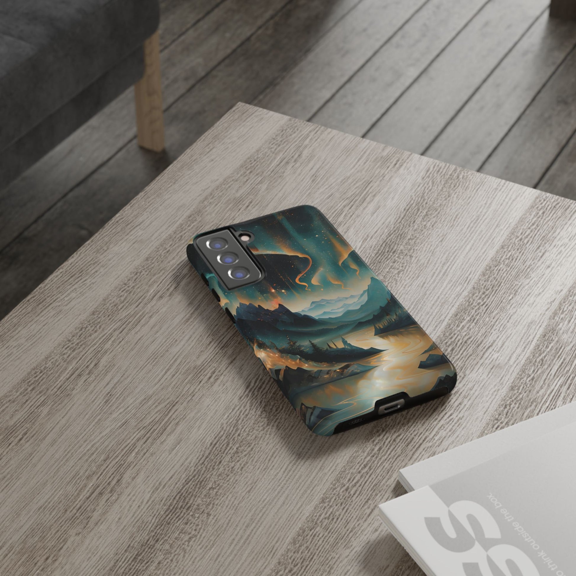 Aurora Dreamscape Samsung Galaxy S21 FE Tough Case - Artistic Northern Lights Cover - Premium Abstract Design