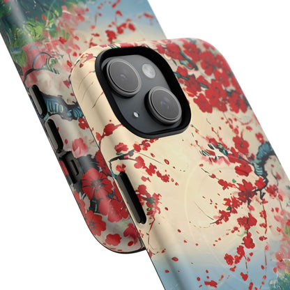 Crimson Blossom Lake iPhone MagSafe Case
