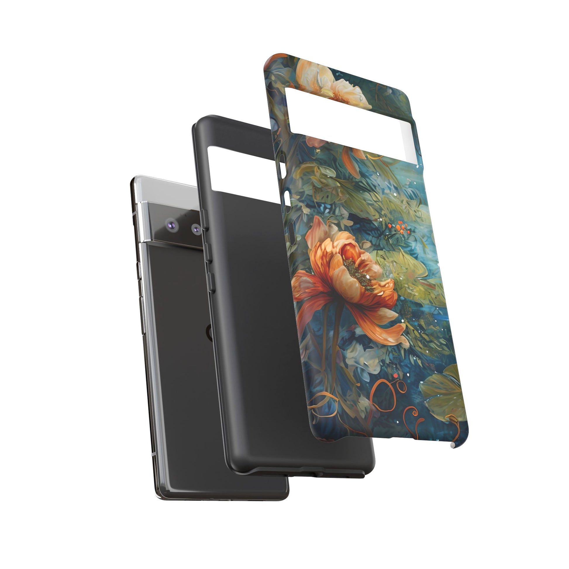 Waterlily Nocturne Tough Case for Google Pixel 6 Pro - Premium Artistic Shockproof Cover, Elegant Protective Phone Case