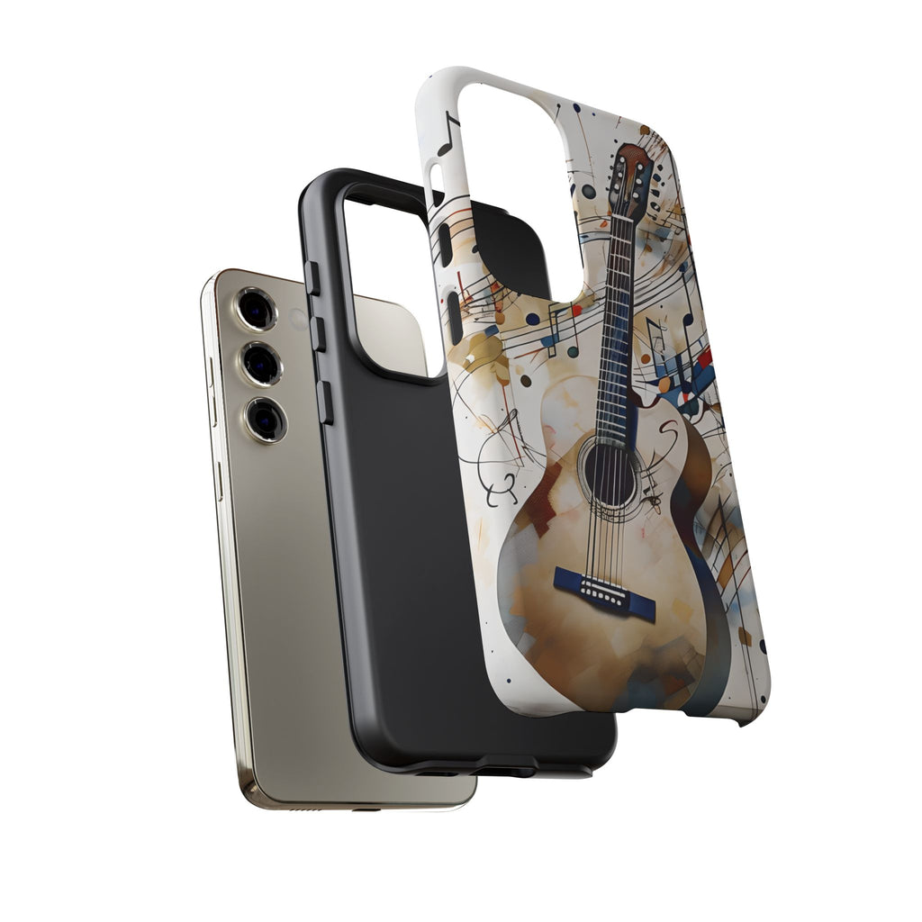 Strum and Flow Acoustic Guitar Art Tough Case for Samsung Galaxy S23 - Shockproof Phone Cover
