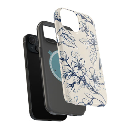 Blossom Sketch iPhone MagSafe Case