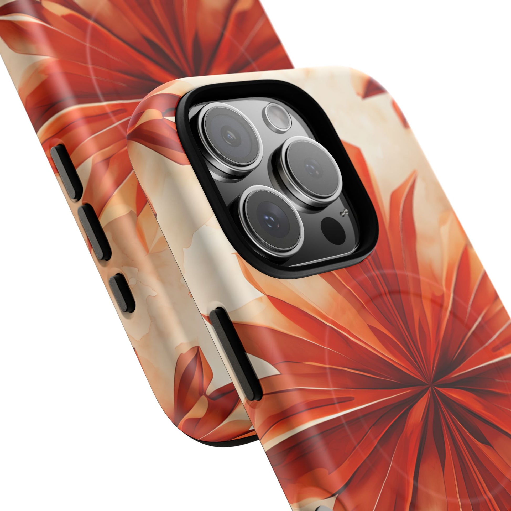Sunset Fleur iPhone 16 Pro - Kaleidoscope Collection of MagSafe Compatible - Vibrant Sunset Flower Design