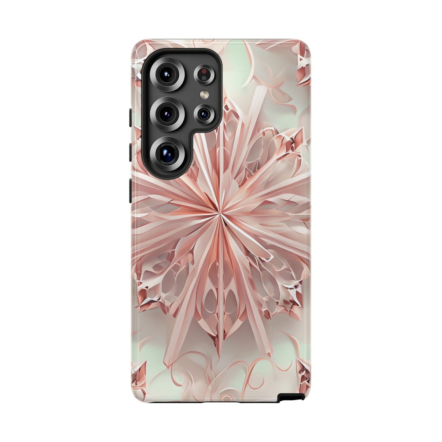 Blush Frost from our Kaleidoscope Collection - Samsung Galaxy tough case - Soft Pink Geometric Floral Design