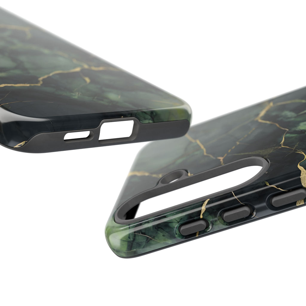 Verdant Vein Tough Case for Samsung Galaxy S25 Plus - Luxury Gold Vein, Nature-Inspired Protective Cover