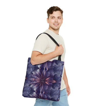 Twilight Tapestry Tote Bag (16x16, 18x18), Dreamy Sculpted Motif in Soft Beige, Flat Printed Canvas Reusable Nature-Inspired Canvas Bag