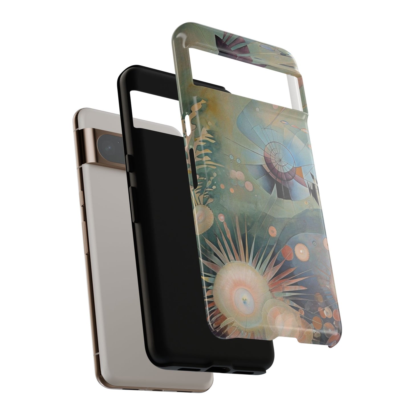 Celestial Reef Abstract Google Pixel Case - Artistic Ocean-Inspired Protective Phone Cover
